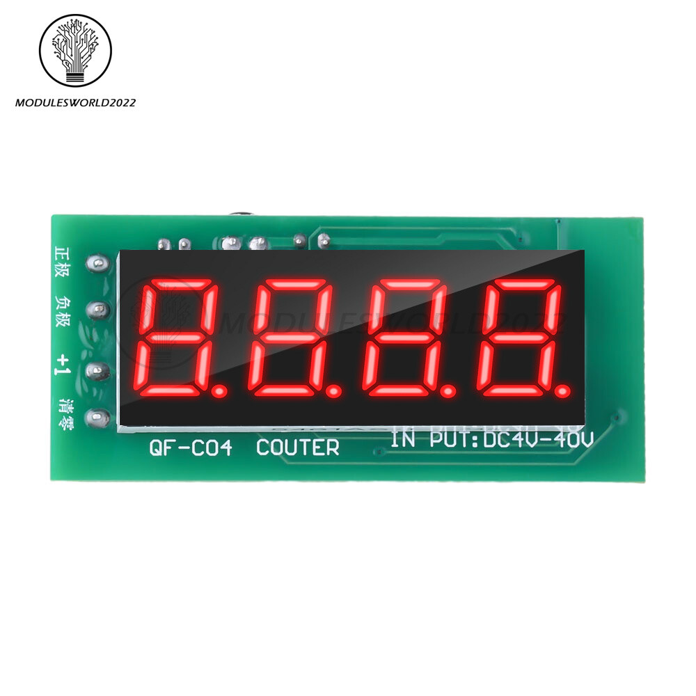 DC4-40V Digital Display 4-bit 0-9999 Counter Module with Data Memory Function