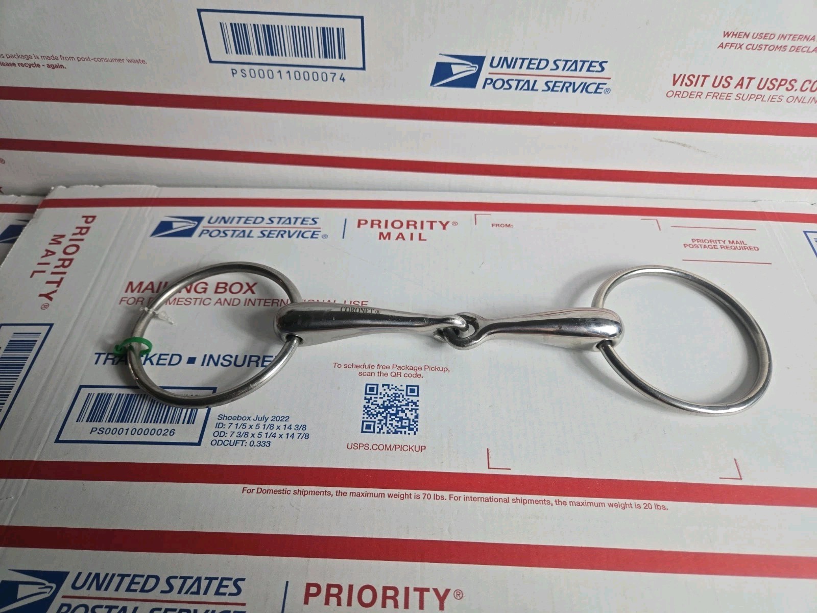 Coronet French Link Eggbutt Snaffle English Horse Bit English Horse Tack 5 1/2