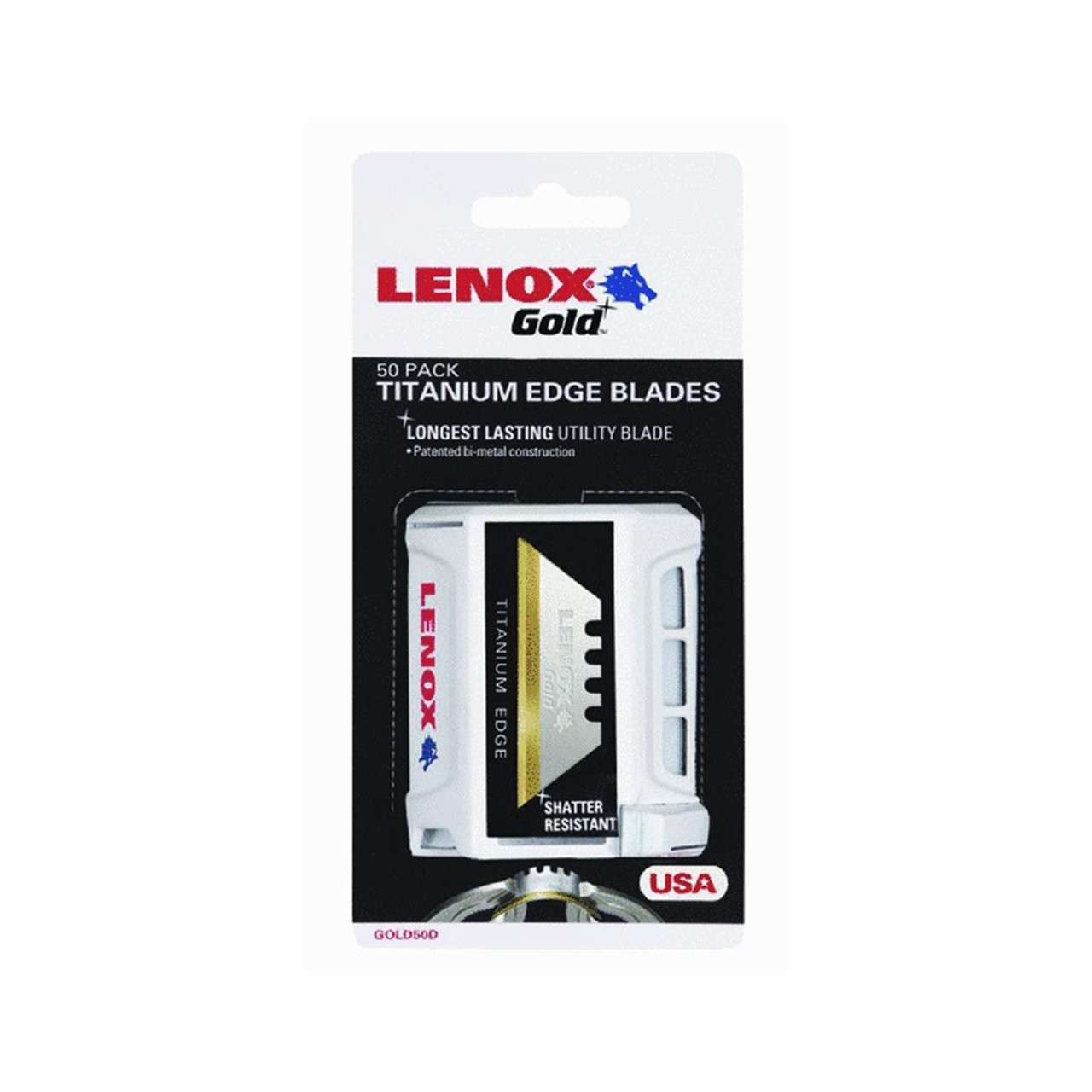 Lenox 20351GOLD50D Gold Utility Knife Blades Pack of 50 Durable Replacement