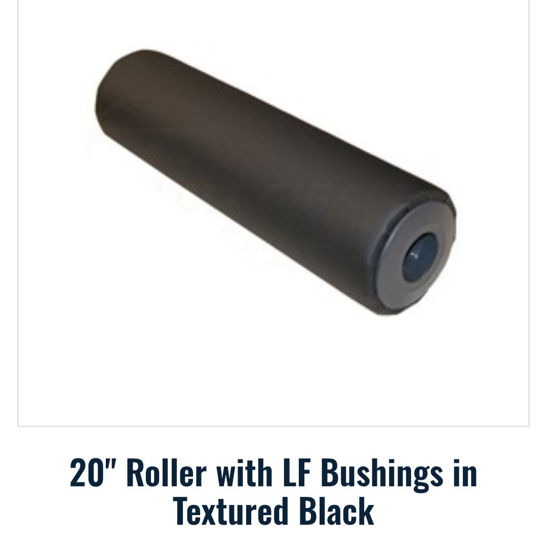 Life Fitness 20" Roller Pad With Bushings In Textured Black Vinyl Material