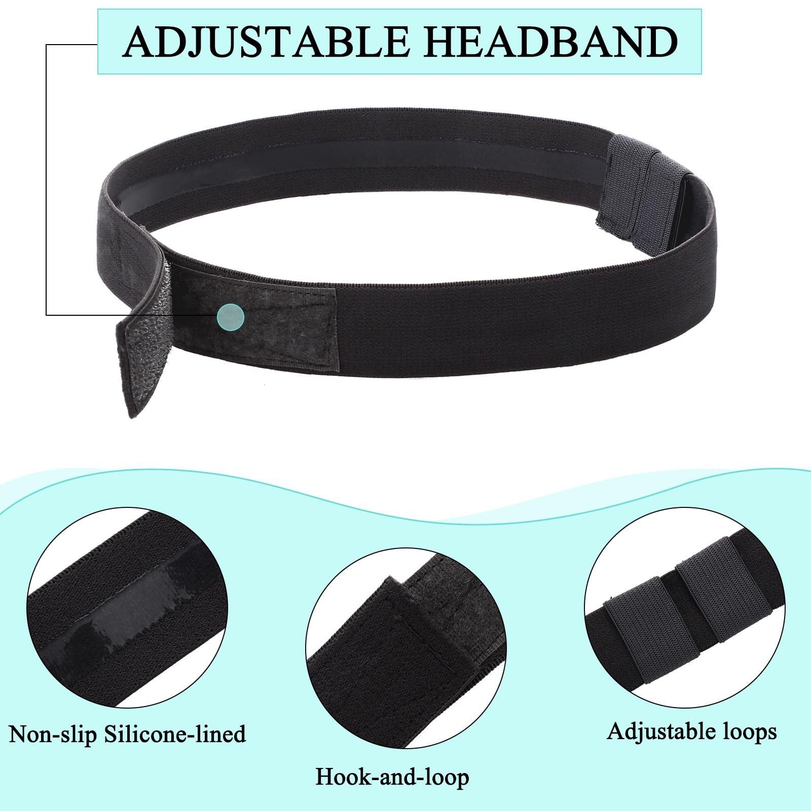 Tondiamo 3 Pcs Nasal Oxygen Cannula Ear Protector Dark Grey Headband...