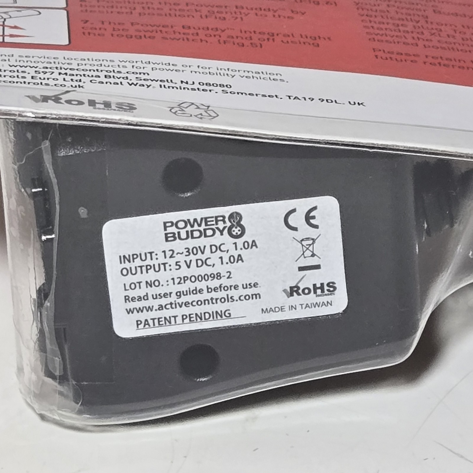 Active Controls Power Buddy - USB Charger and Guide Light for Powered Mobility