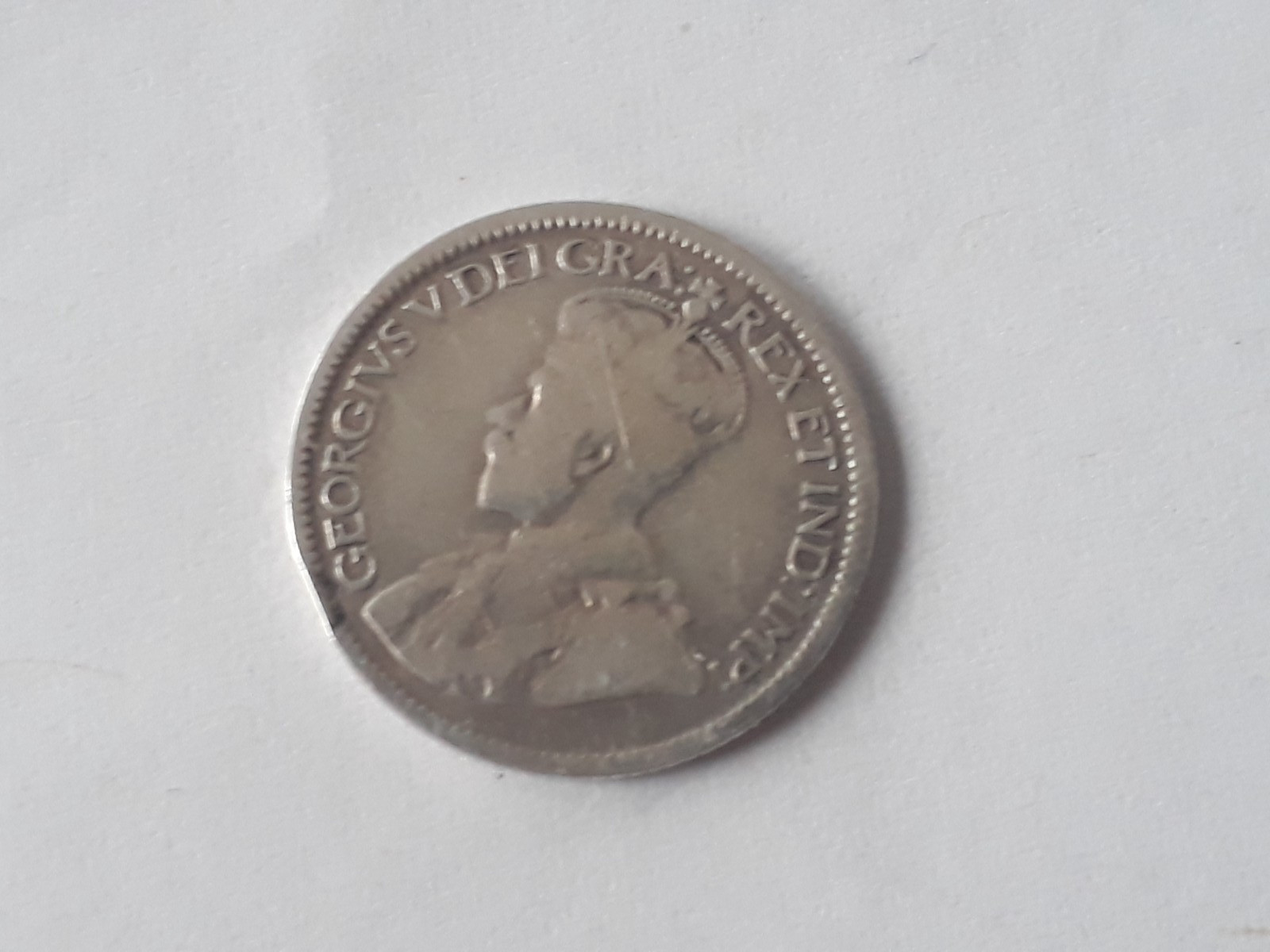SILVER 10 CENTS 1918 CANADA GEORGE V