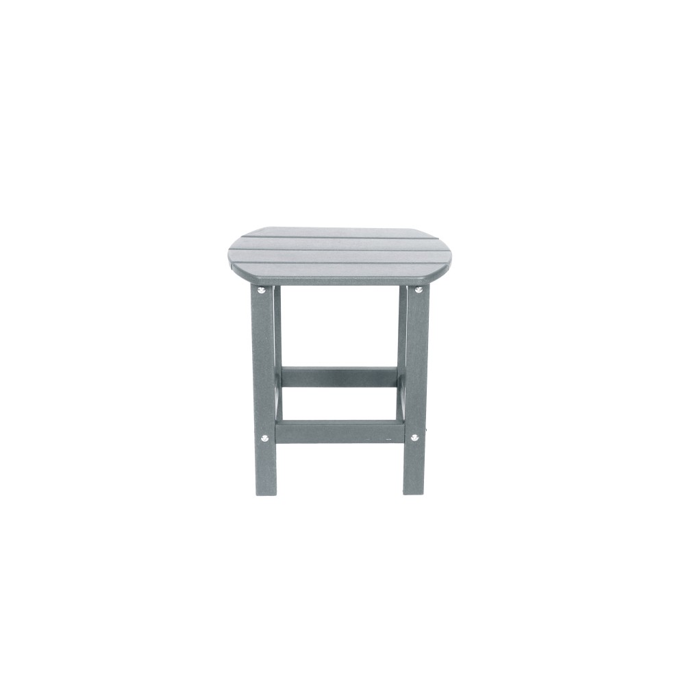 Adirondack Square Outdoor Side Table HDPE Patio End Table for Backyard Pool