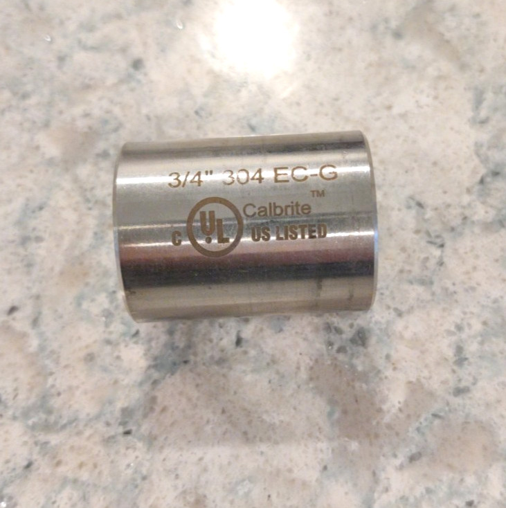 Calbrite™ S60700CP00 Rigid Stainless Steel 3/4" Threaded Coupling 304 EC-G