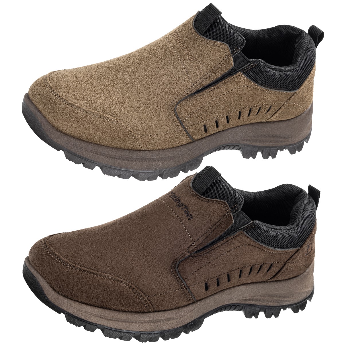Fittington Men's Trekking Trails Sneakers Slip on Hiking Shoes Outdoor Non-slip