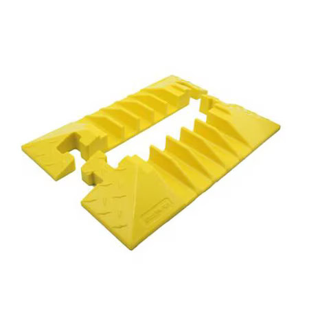 CHECKERS BB5EB-125-T-Y Cable Protector, 2 in H, 3/8 ft L, 18 in W, 5 Channel,