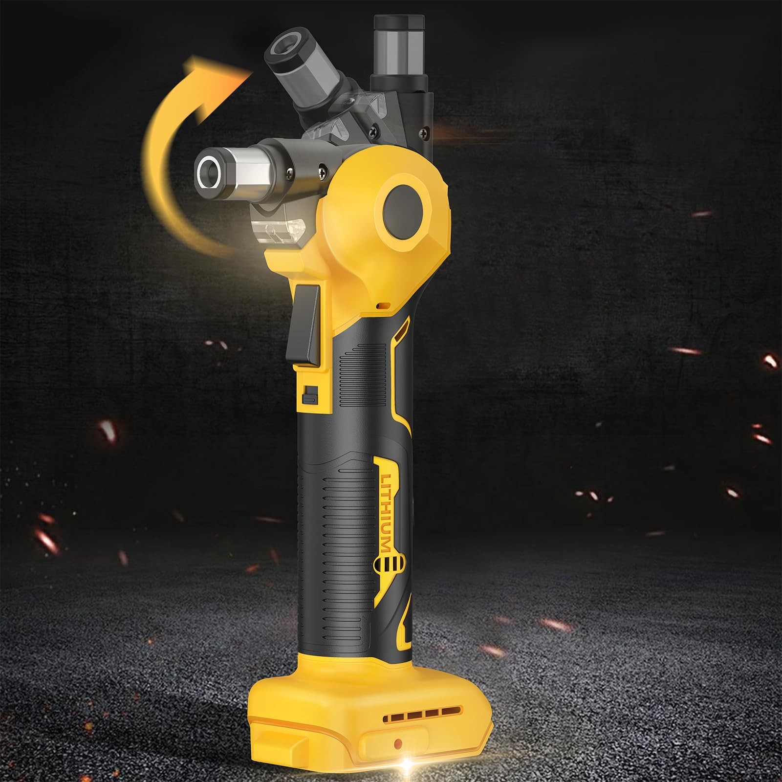 Palm Nailer Cordless 0-90° Adjustable Compatible with Dewalt 20V Battery Auto
