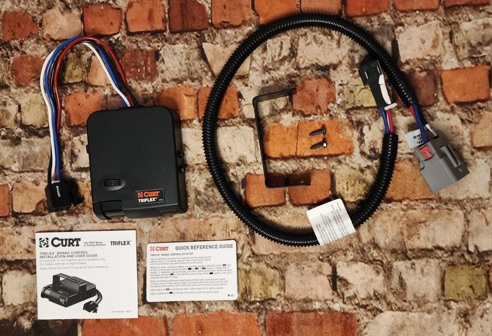 CURT TRIFLEX TRAILER BRAKE CONTROLLER BLACK RV CAMPER