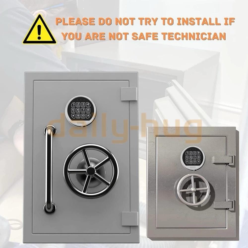 Electronic Safe Lock LED Keypad Chrome Gun Safe Lock Replacement With Swing Bolt