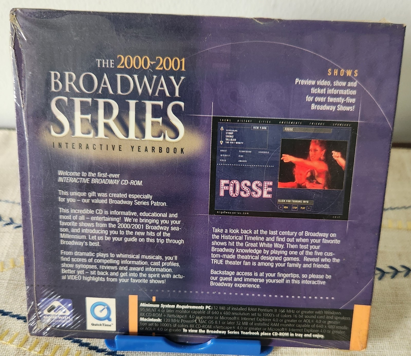 Broadway Series 2000-2001 Interactive Yearbook CD-Rom (Windows/Mac) New/Sealed