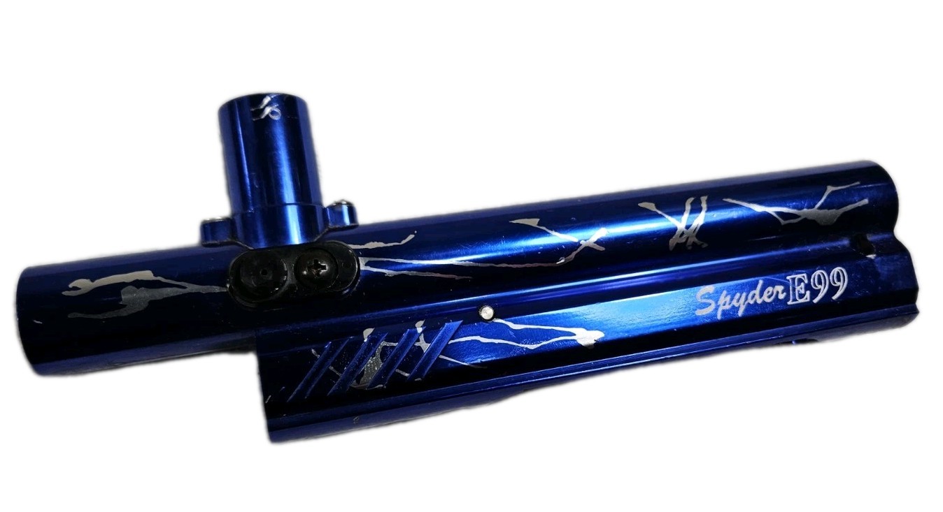 Spyder Blue Silver Splash E99 Paintball Gun Body Feed Neck Detent Project Gun