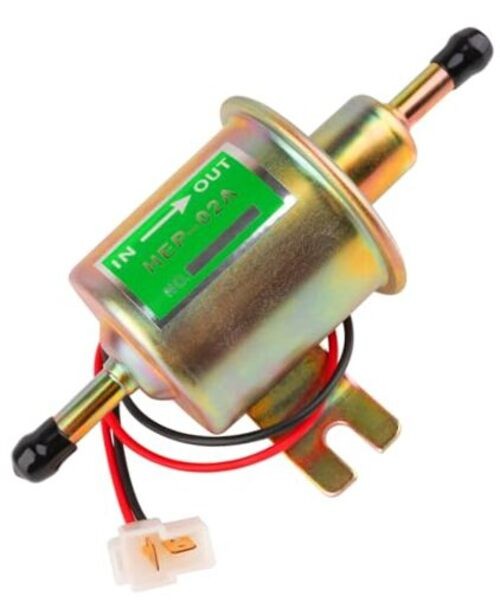 Universal Electric Fuel Pump 12V, Inline Low Pressure Fuel Pump 3-6 PSI for