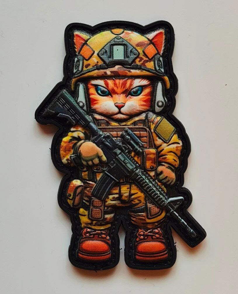 TACTICAL CAT Morale Patch PVC 3D MC military