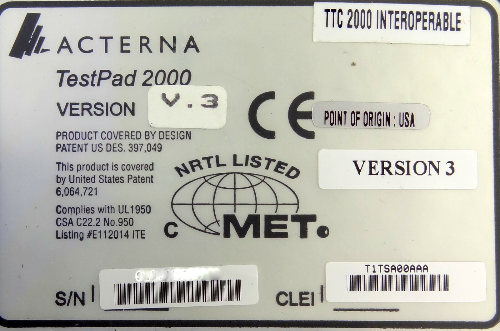 Acterna TTC T-BERD 2209 Handheld Network Analyzer