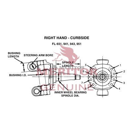 Axletech A213111J2298 Steering Knuckle Assembly