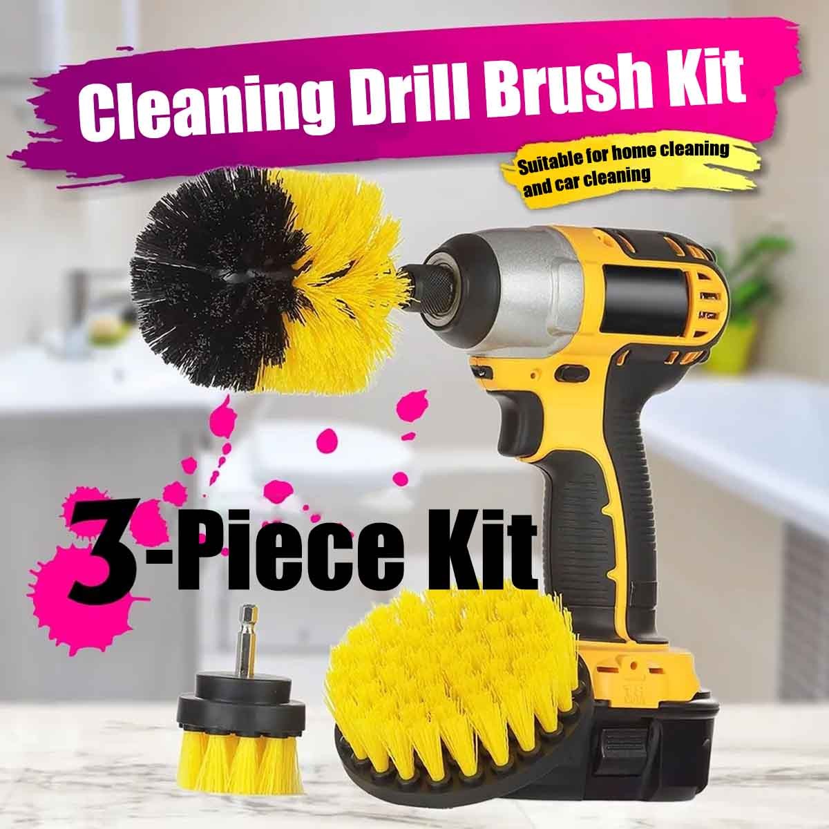 Brush Shower Scrubber Cleaning Brush Set,  Power Brush Drill Cleaning Scrubber