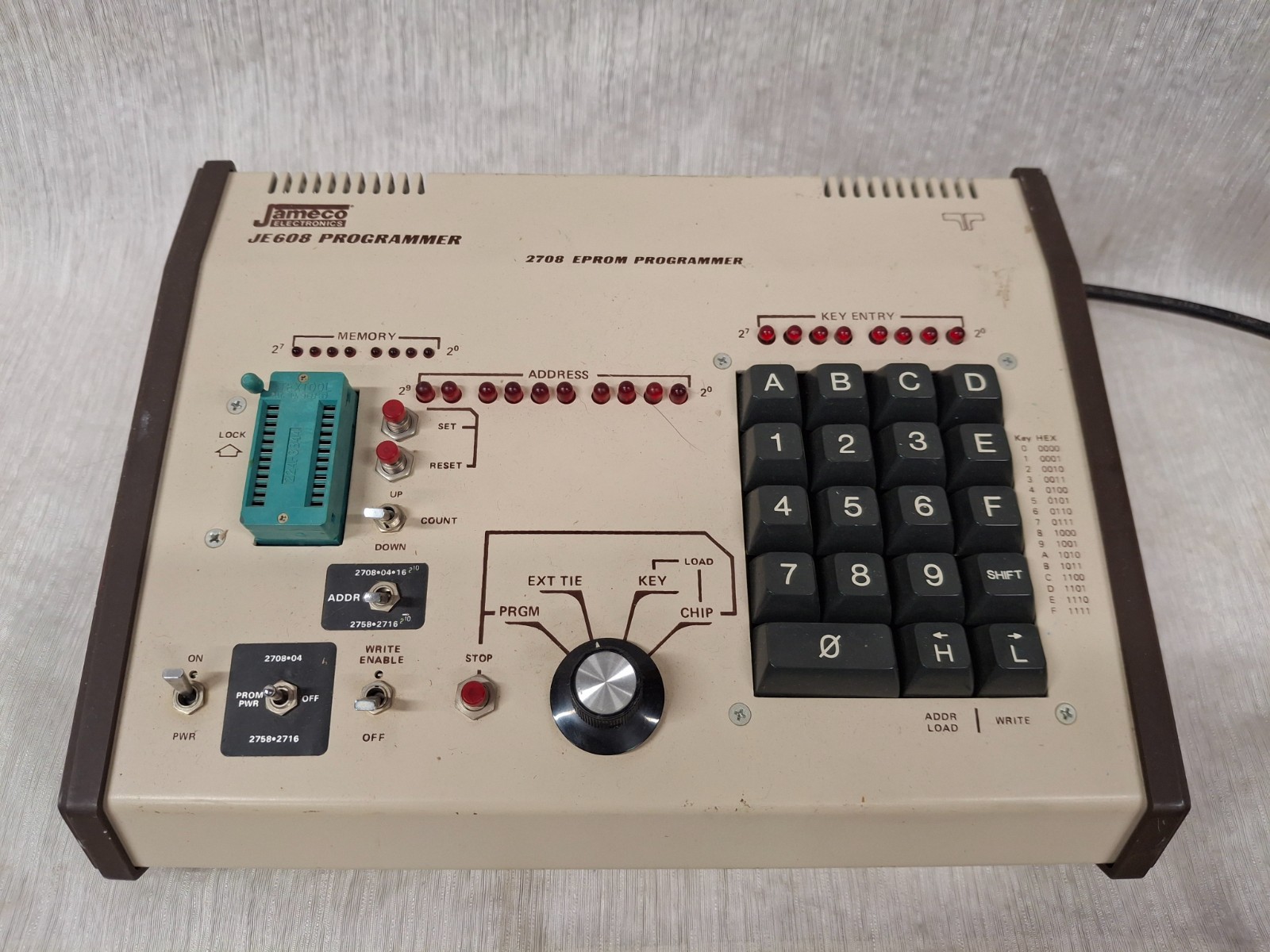 Jameco Electronics JE 608 Programmer 2708 Eprom Programmer Untested Powers On