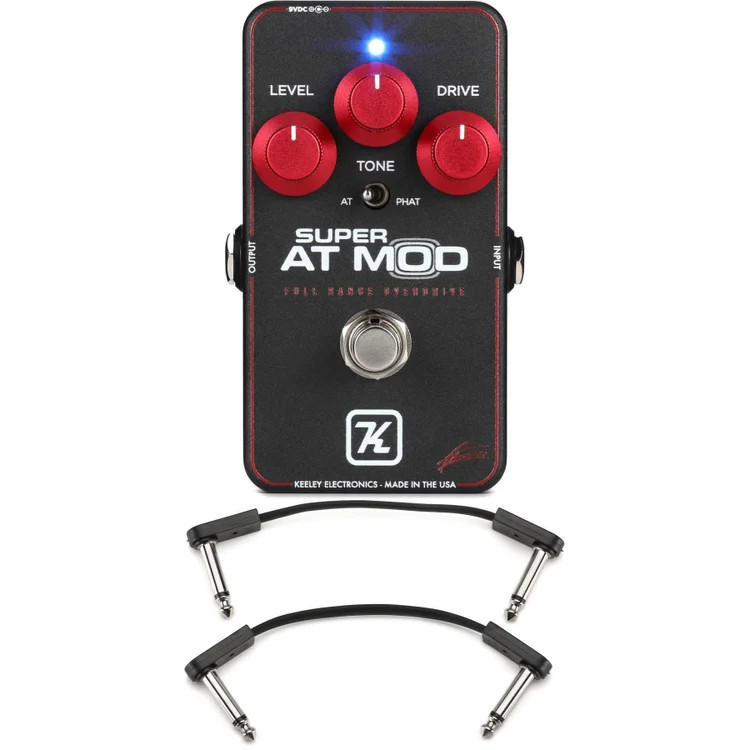 Keeley Super AT Mod Andy Timmons Signature Overdrive Pedal with EBS Patch Cables
