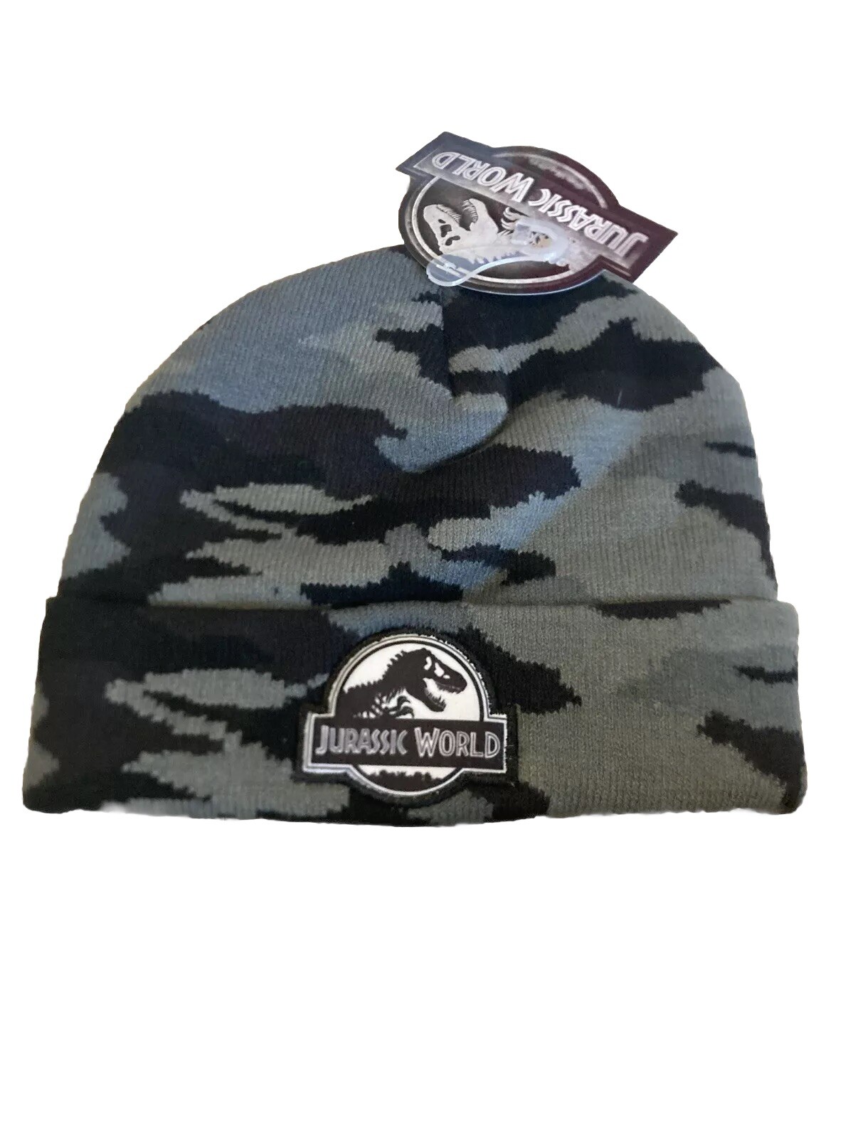 Jurassic Park Boys Black CAMO Winter Beanie One Size