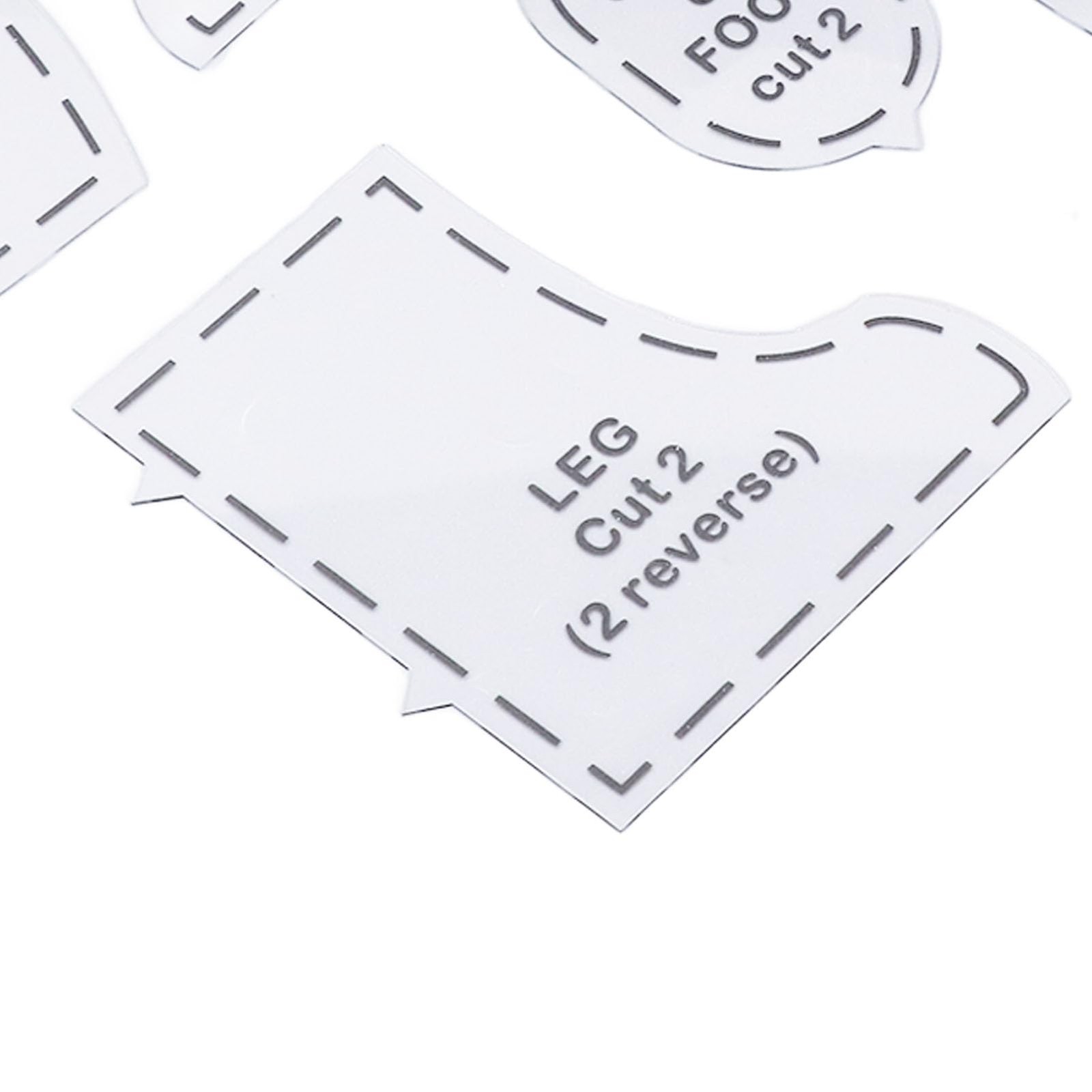 10 Pcs Memory Bear Sewing Patterns Template Memory Bear Acrylic Template Rule...