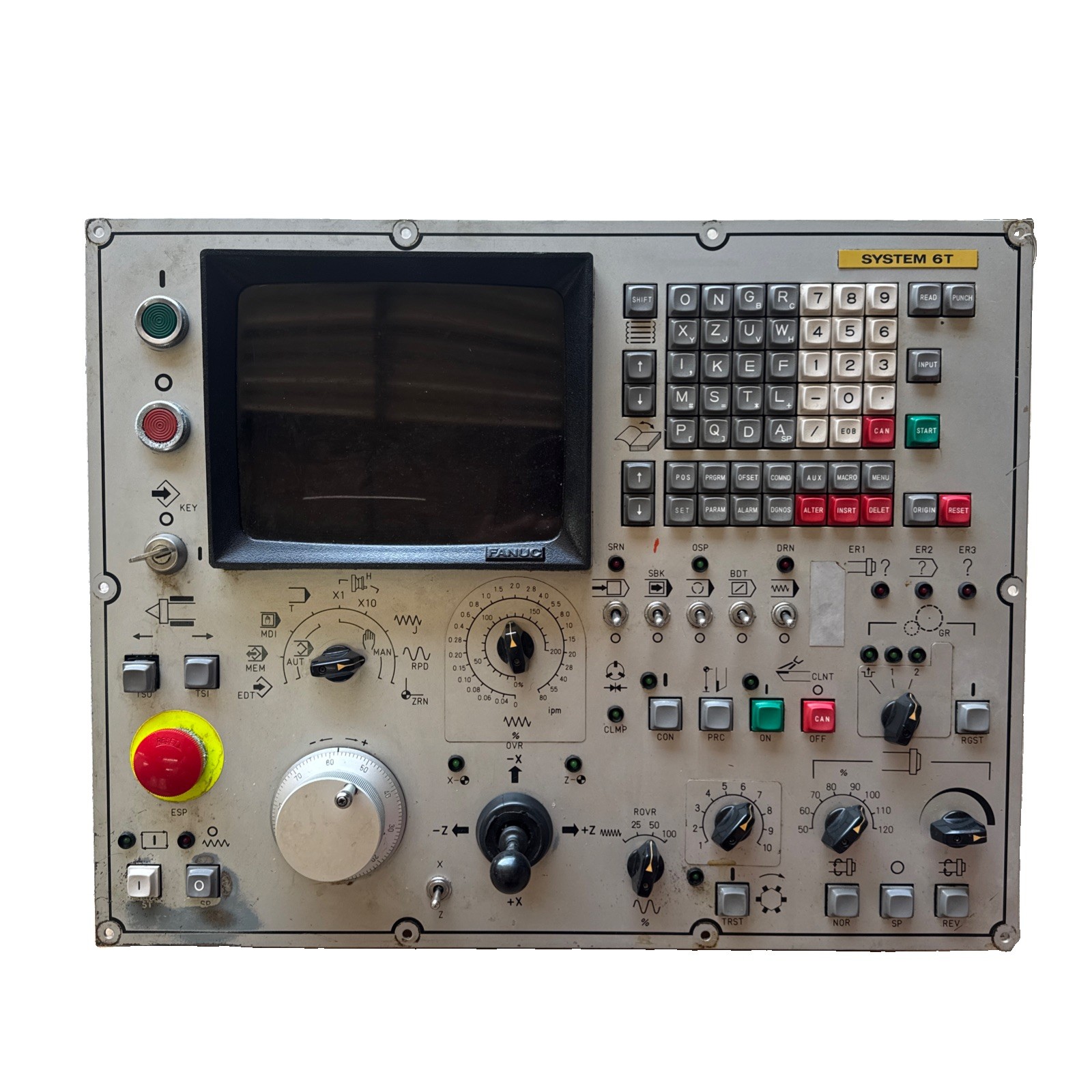 FANUC SYSTEM 6T MDI/CRT UNIT  A02B-0059-C423 W/  A61L-0001-0072 & A20B-0007-0030