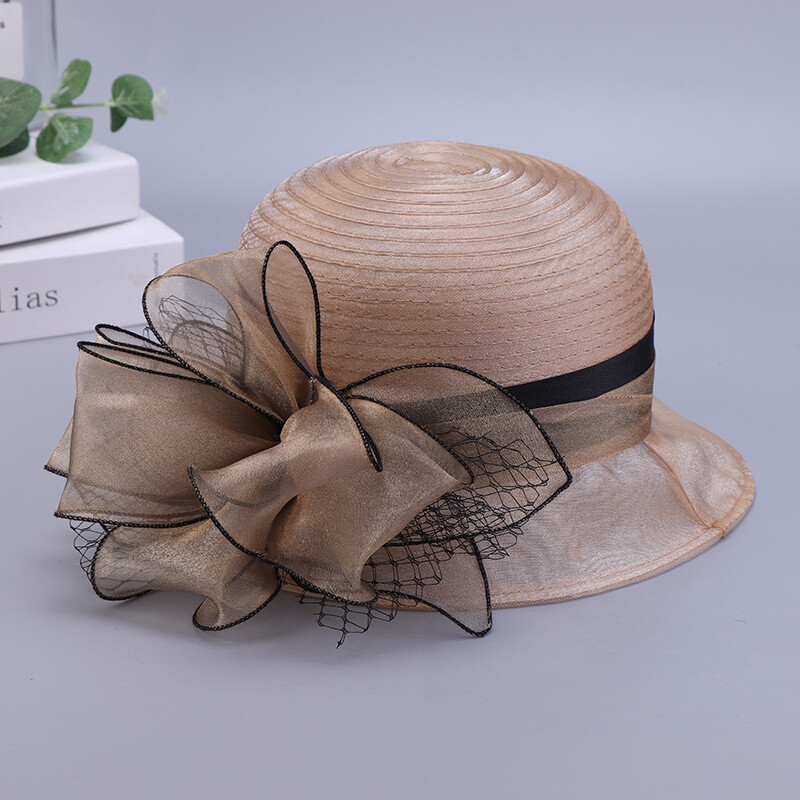 Womens Bridal Organza Tea Party Hats Kentucky Derby Church Hat Dress Fascinator