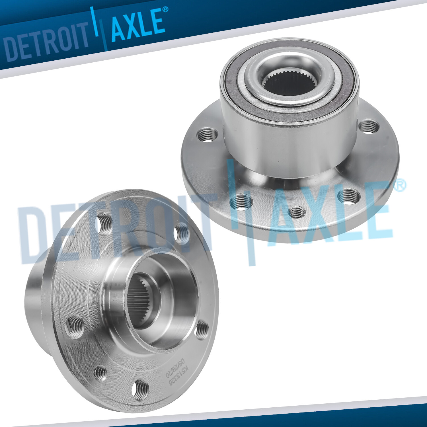 Front Wheel Bearing & Hub Assembly Pair for 2011 2012 2013 - 2015 Volvo S60 S80
