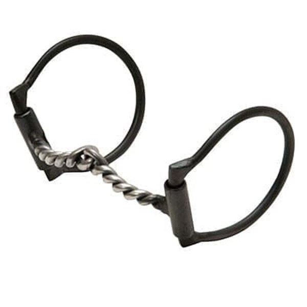 Black Steel Offset Dee Bit 5" Snaffle Mouth NEW