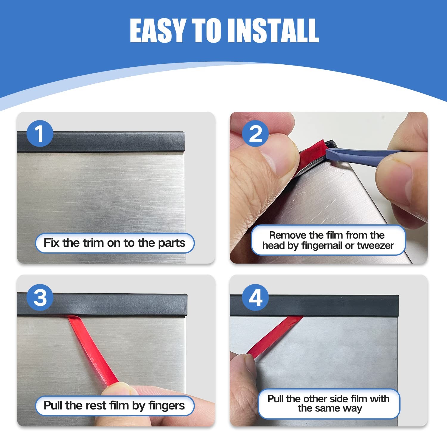 Rubber Edge Trim, SelfAdhesive Rubber Edge Trim, Edge Protector for Sheet Met...