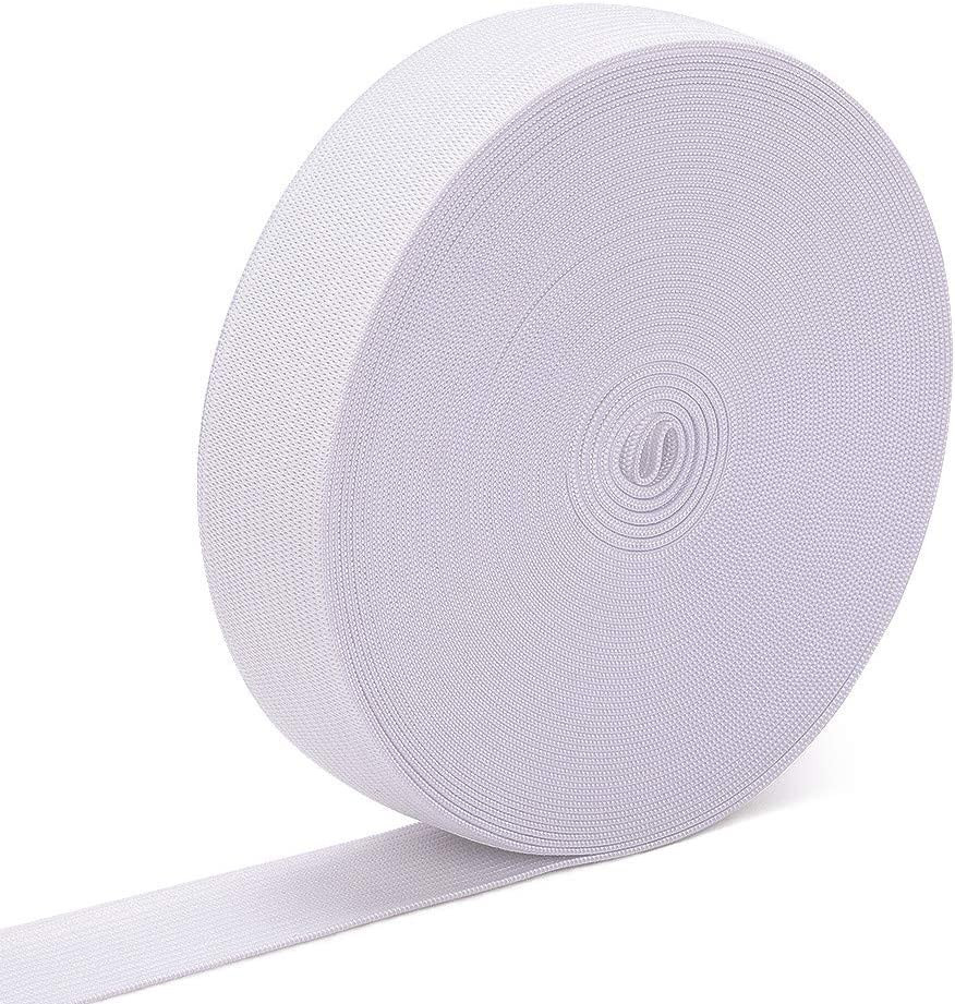 Elastic Bands for Sewing 1 Inch 32 Yards White Knit Elastic Spool High Elasticit