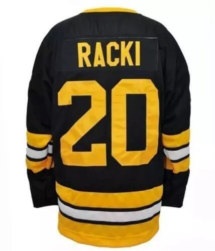 Youngblood #20 Thunder Bay Carl Racki Hockey Jersey 25 Anniversary White Black