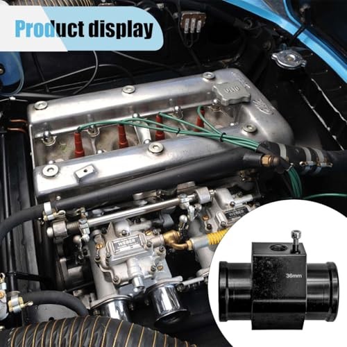 3PCS Auto Water Temp Joint Pipe, Aluminum Sensor Gauge Radiator Hose 36MM
