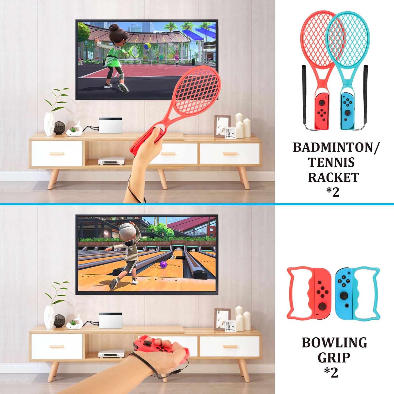 WEILE Switch Sports Accessories Bundle - Accessories, red, blue