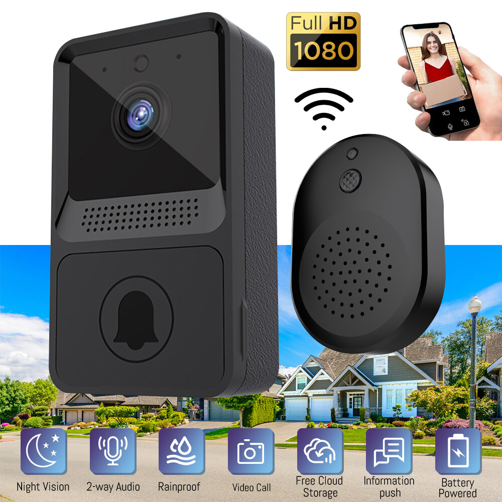 Smart Wireless WiFi Video Doorbell Phone Door Ring Intercom Security Camera Bell