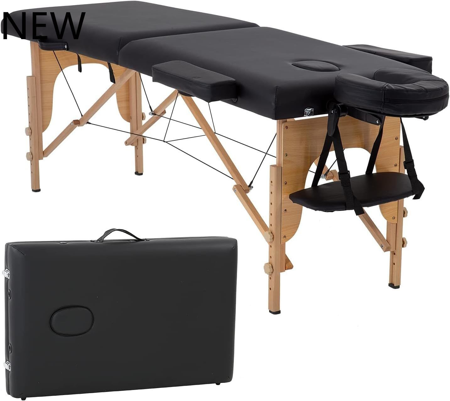 BestMassage Massage Bed Portable Massage Table 24 inche Wide Lash Bed Heigh, NEW