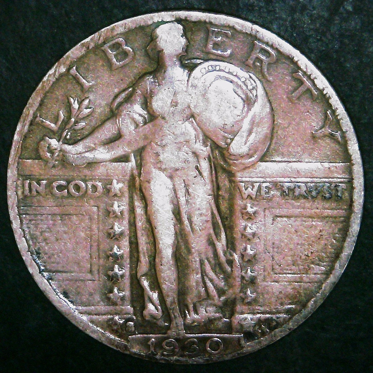 1930-S San Francisco Mint Silver Standing Liberty Quarter - Free Shipping!