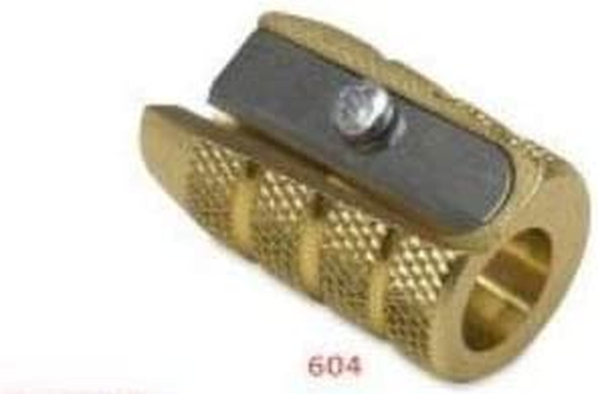 (M+R) Brass Artists Pencil Sharpener - choose from 4 shapes! Made in Germany - f