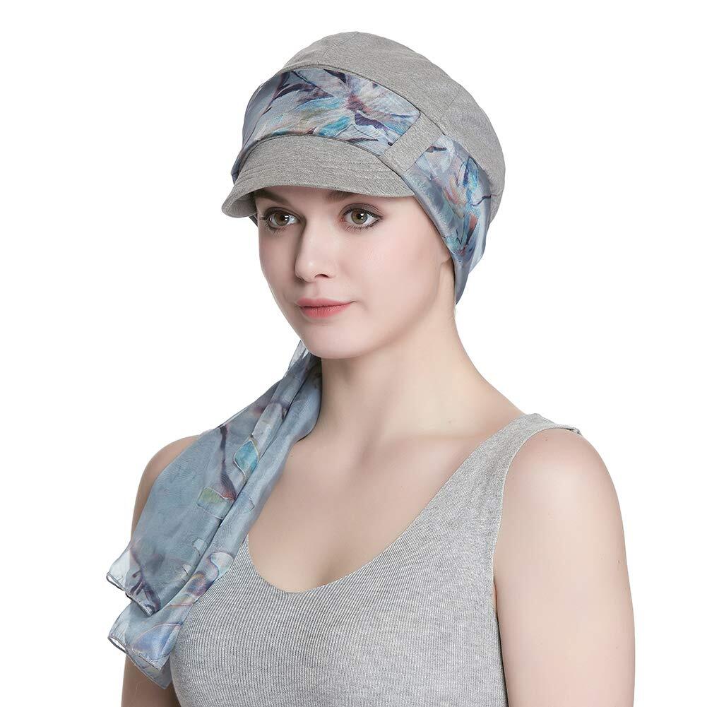 Breathable Viscose Lined Cotton Hat Scarf Set for Women Comfortable Wrap