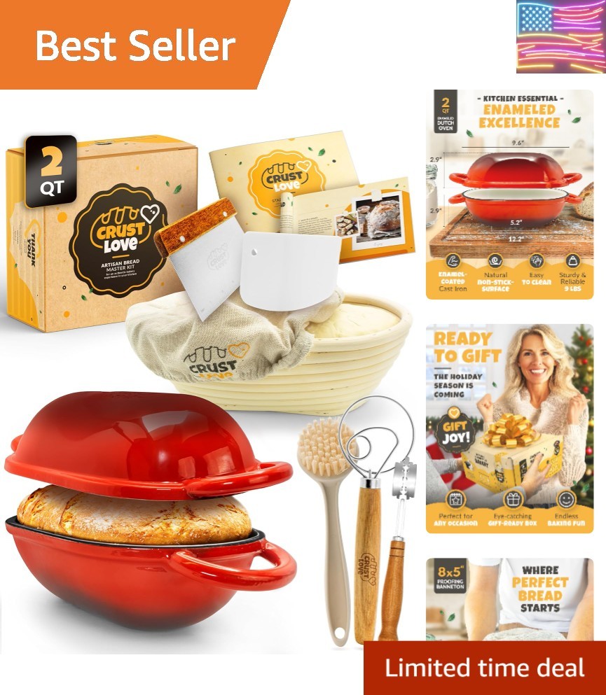 Loaf Pan for Bread Baking - incl. Sourdough Bread-Baking Supplies like Bannet...