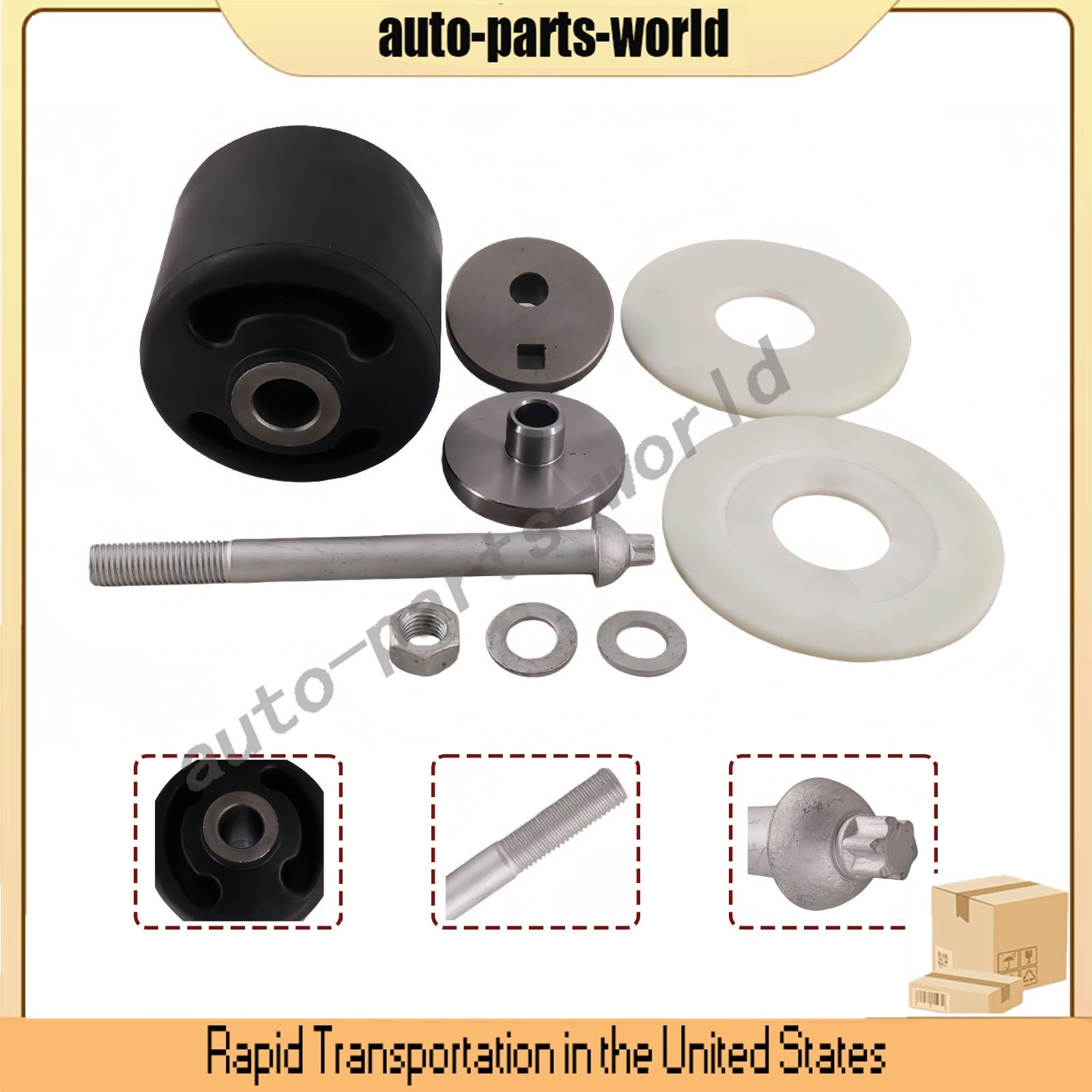 For Hendrickson Quick Align Pivot Bushing Kit+Alignment Collars S-28654