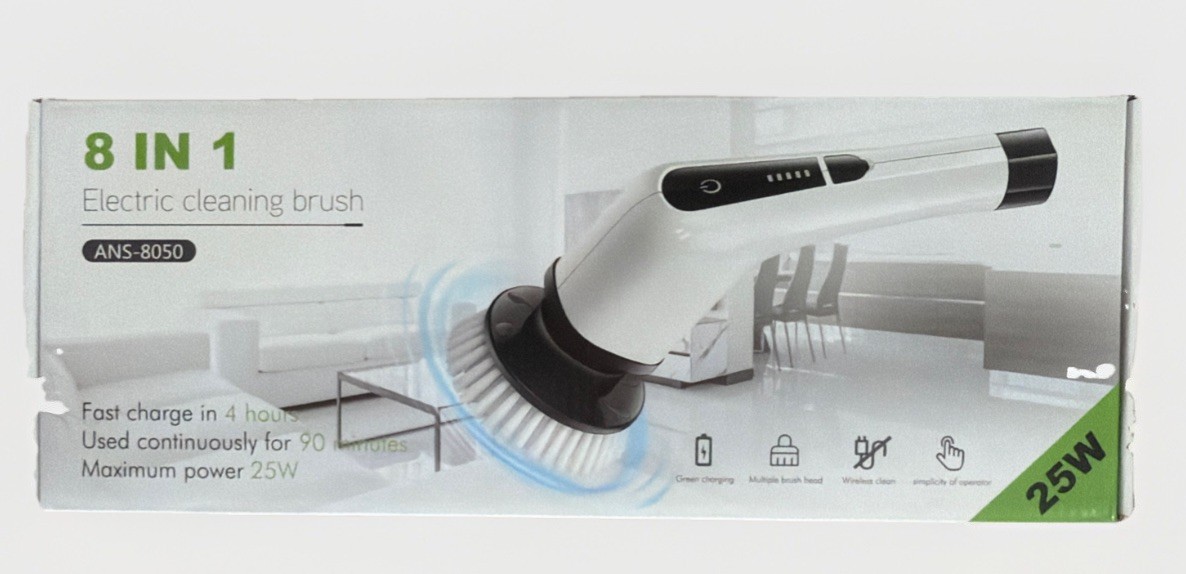 8 in 1 Electric Cleaning Brush 25W Multifunctional Scrubber ANS8050 Rechargeable