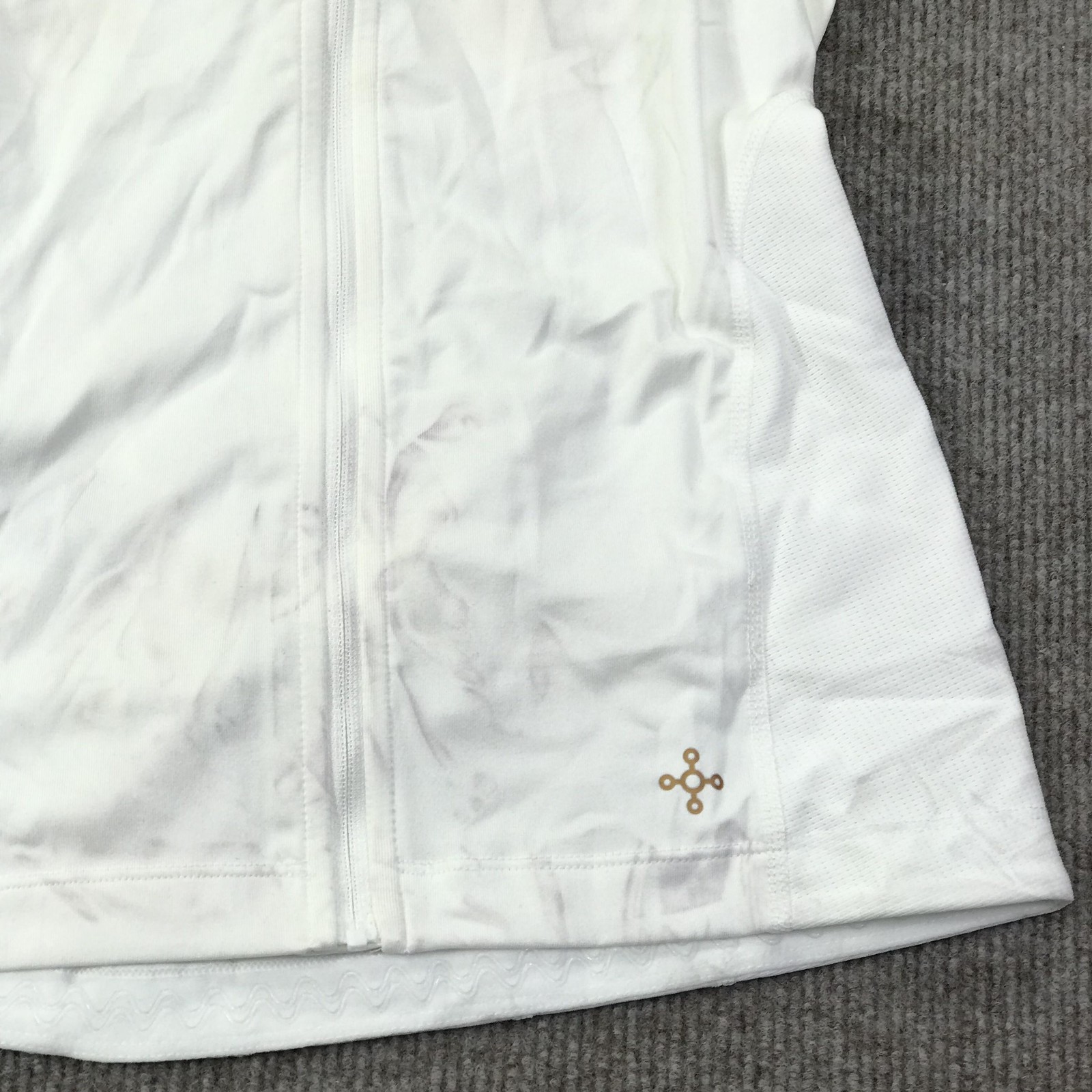 Tommie Copper Womens Back Support Compression Shirt Top White Medium Zip