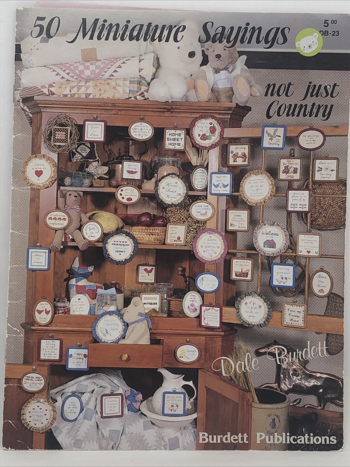 50 Miniature Sayings DB-23 Not just Country Burdett Publications Cross Stitch