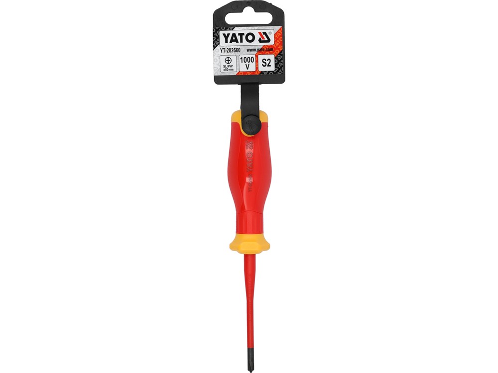 Yato Insulated Phillips Screwdriver Extra Slim Combination Sl/Ph1X80mm YT-...