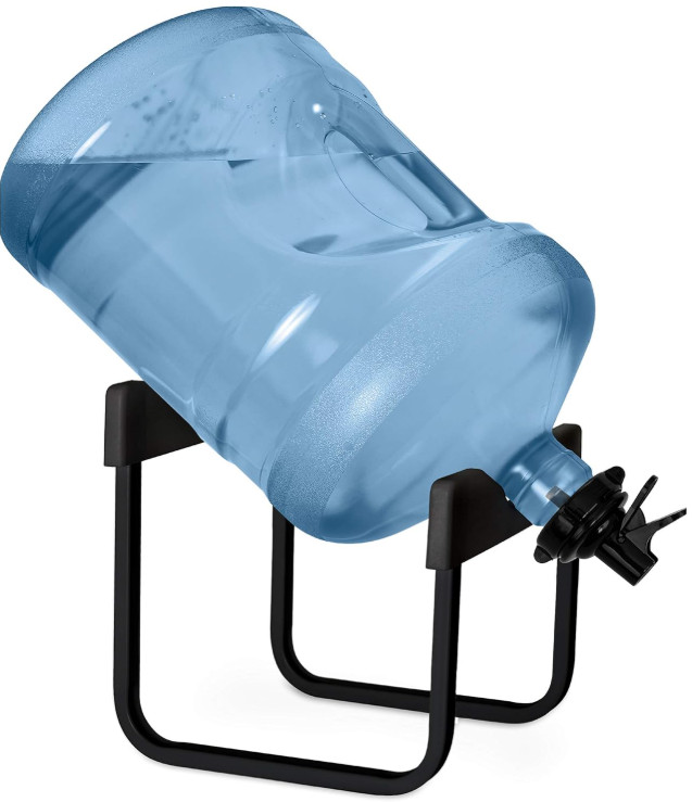 Soporte de Acero Inoxidable para Garrafón de 3-5 Galones con 2 Válvulas, Nuevo