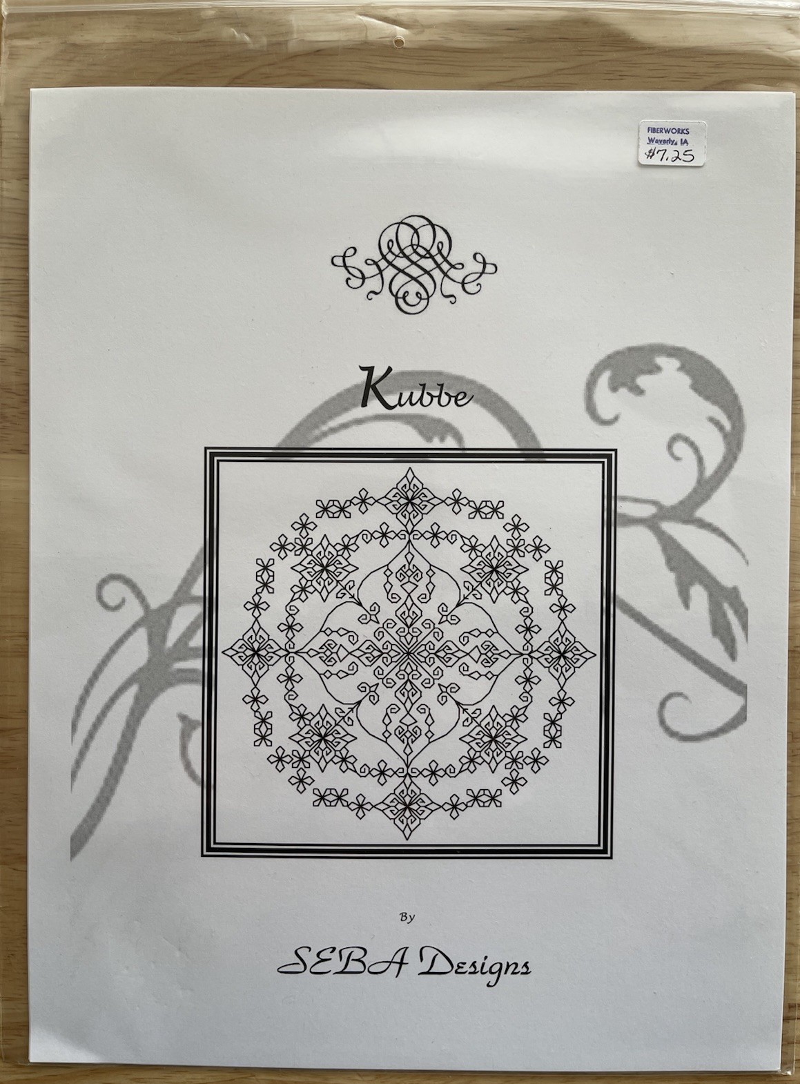 SEBA Designs KUBBE Blackwork Needlepoint Chart Pattern