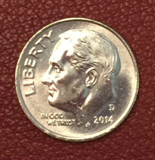 2014 D  Roosevelt Dime - Actual coin - Free shipping.