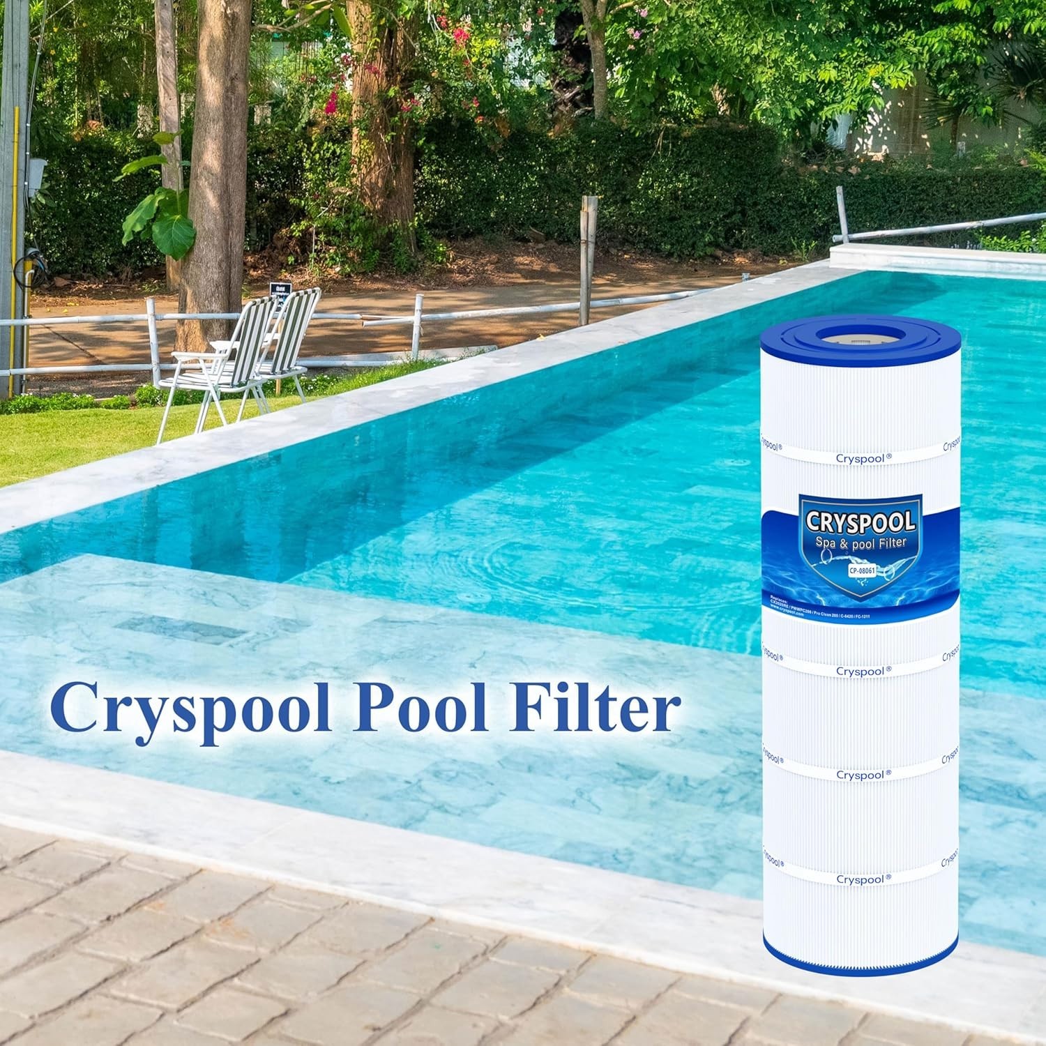 NEW CRYSPOOL Pool & Spa Filter for CP-08061 for CX2020RE, CX1900RE, PWWPC200 +