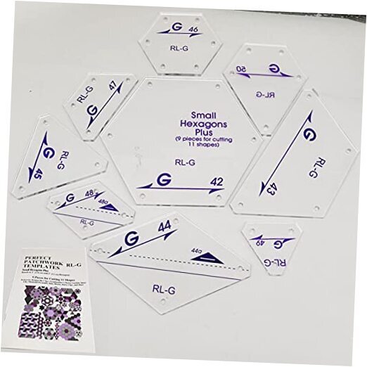9pcs Perfect Patchwork Templates fo Cutting 11 Shapes